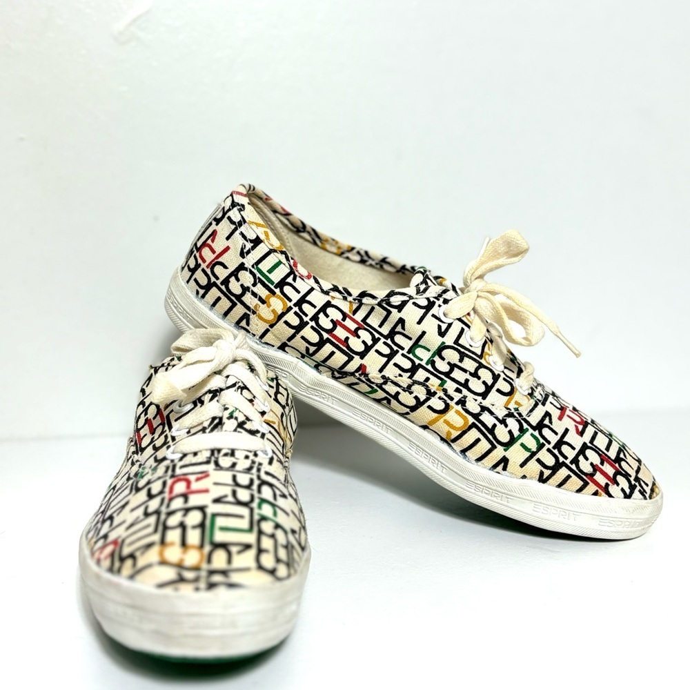 Women’s ESPRIT Vintage Canvas Sneaker Flat sz6.5 Beachy Casual